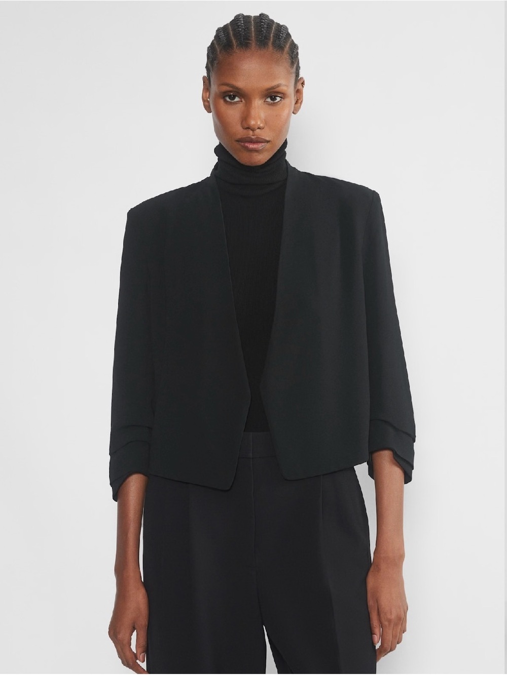 Babaton Power Blazer Open Front in Black Size 4